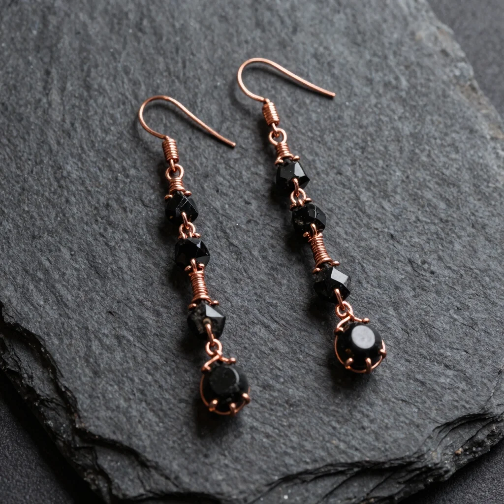 Obsidian Cascade Earrings
