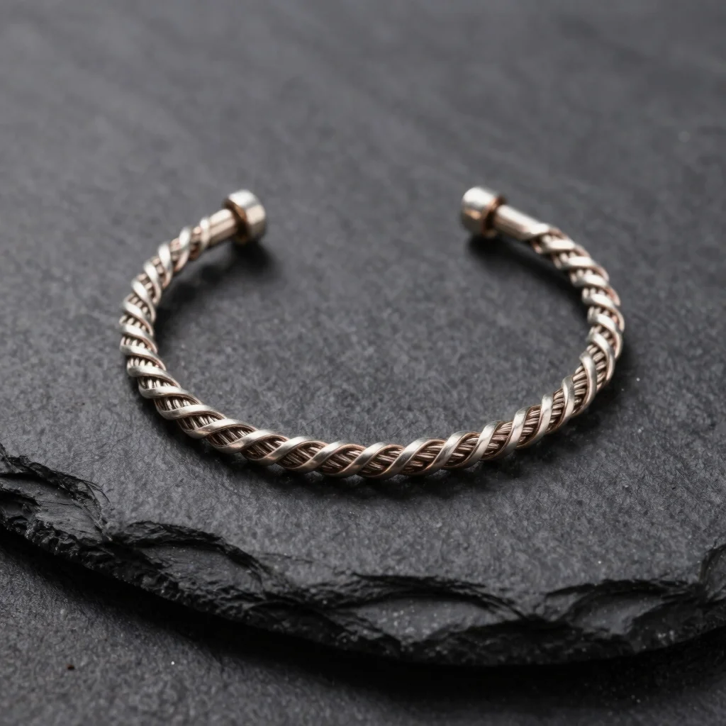 Serpentina Woven Silver Cuff