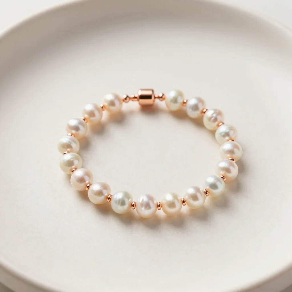 Cascading Pearl & Wire Bracelet