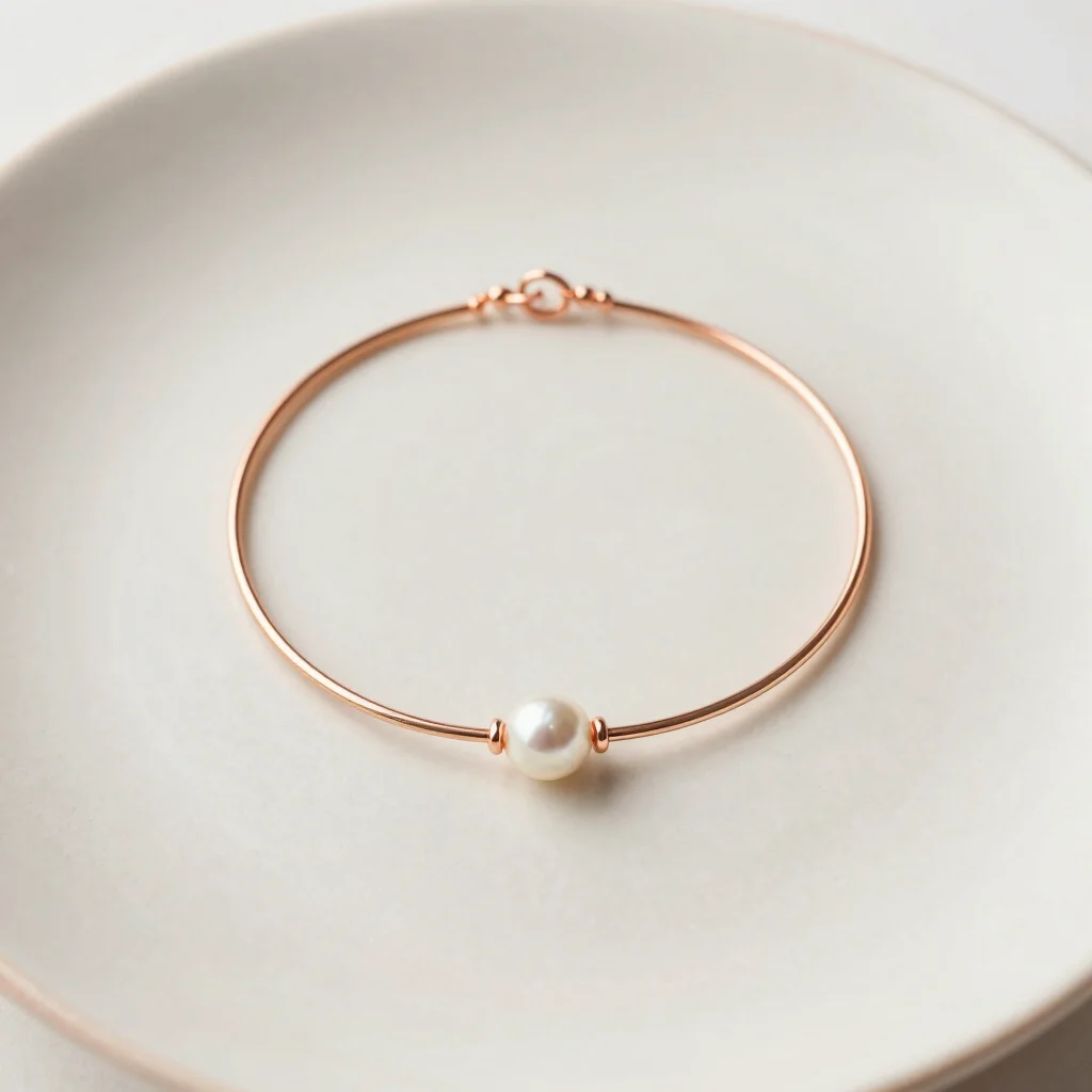 Graceful Pearl Wire Choker